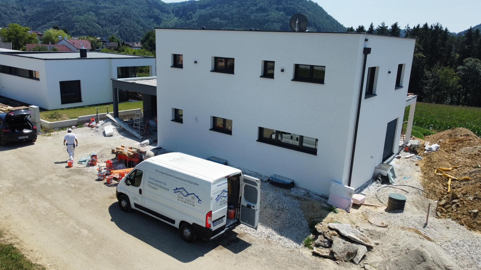 Bauprojekt von Home-Verputz: verputztes Wohnhaus mit Fassade und Vollwärmeschutz – Bild 20