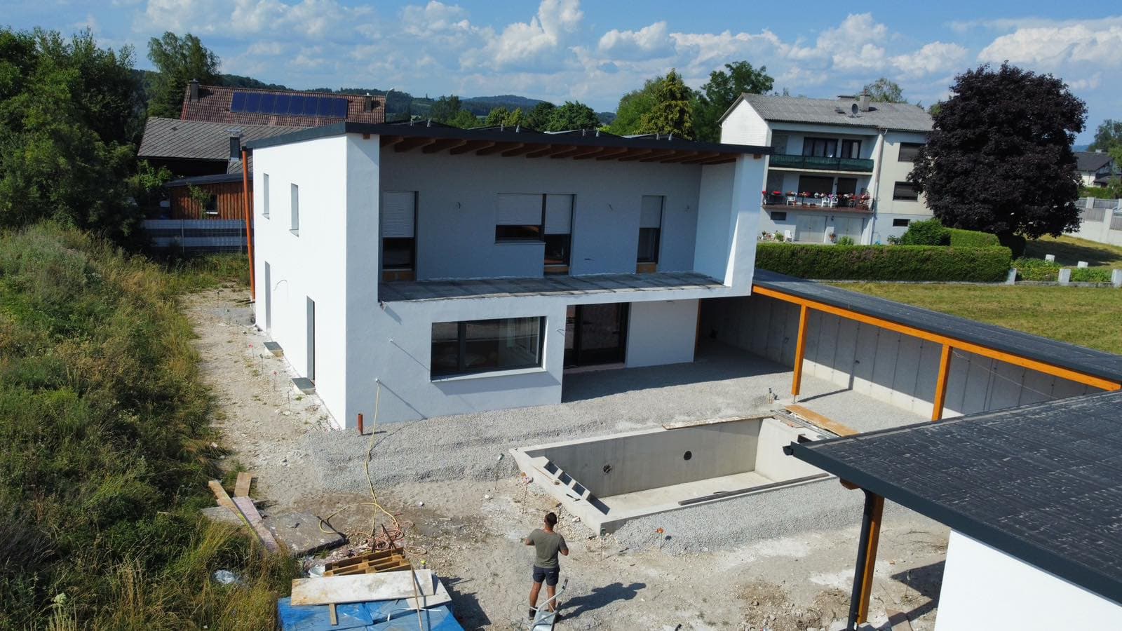 Bauprojekt von Home-Verputz: verputztes Wohnhaus mit Fassade und Vollwärmeschutz – Bild 46