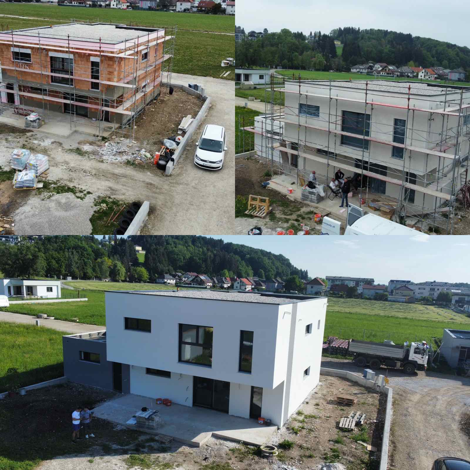 Bauprojekt von Home-Verputz: verputztes Wohnhaus mit Fassade und Vollwärmeschutz – Bild 55